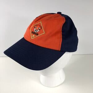 EUC Tiger Cub Scout Hat Cap S/M Adjustable Boy Scouts Snapback Orange and Blue